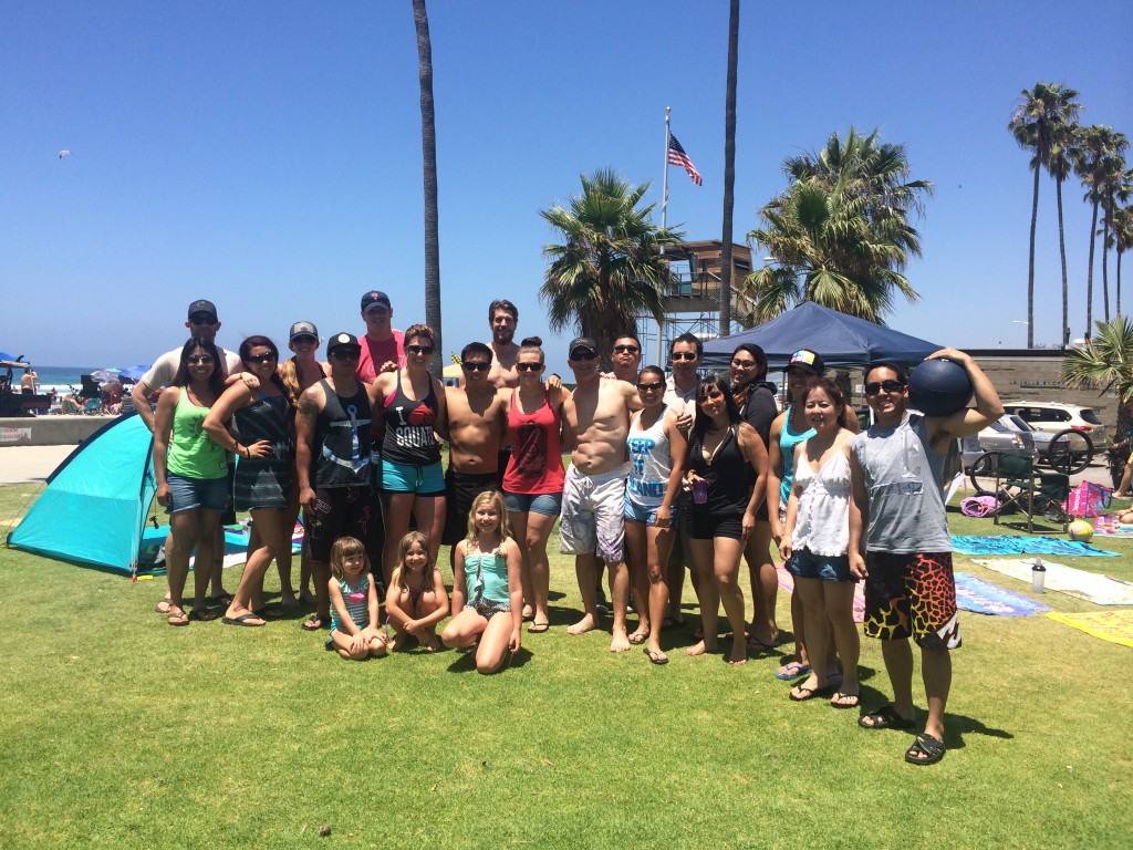 Some of those who came out for our Beach WOD and BBQ!